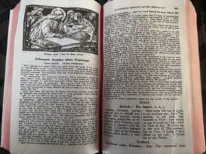 Open pages from the Saint Andrew Daily Missal